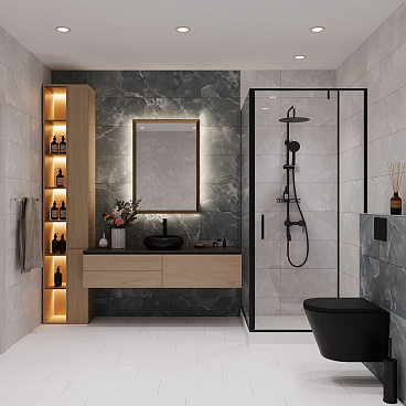 Смеситель для раковины высокий Corsa Deco FX однорычажный черный (FBFXLB)