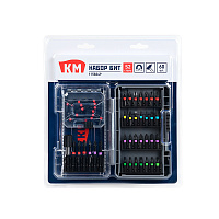 Набор бит КМ PH/PZ/TORX/HEX 25/50 мм с магнитным держателем (60 шт.) (1158349)
