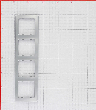 Рамка Hegel Master четырехместная серебро (Р404-06)