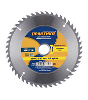 Диск пильный по дереву Практика 250х32/30х2,9 мм 48 зубьев (030-504)