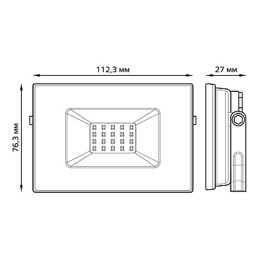 Прожектор светодиодный Gauss Elementary ДО-20 6500К 20 Вт IP65 черный