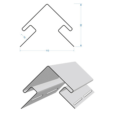 Угол наружный Docke 3000 мм шоколад