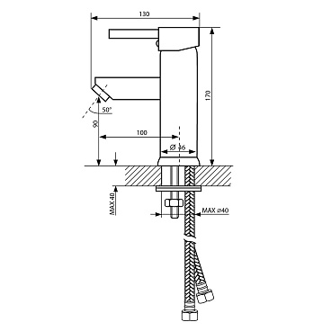 Смеситель для раковины Lavelly Smart хром однорычажный (624587)