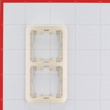 Рамка Makel Mimoza двухместная бежевая (32012)