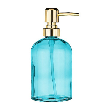 Дозатор для мыла Moroshka Bright Colors настольный стекло бирюзовый (917-308-02)
