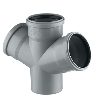 Крестовина Ostendorf HTDA d110х110х110 мм 67° пластиковая одноплоскостная для внутренней канализации (115900)