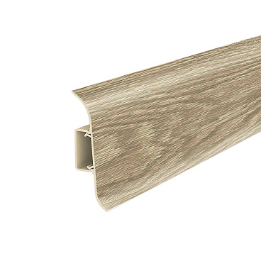 Плинтус ПВХ напольный Идеал Классик 55 мм дуб мокко 2200 мм