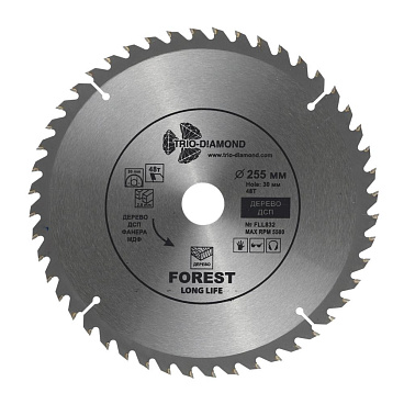 Диск пильный по дереву Trio-Diamond 255х30х2 мм 48 зубьев (FLL832)