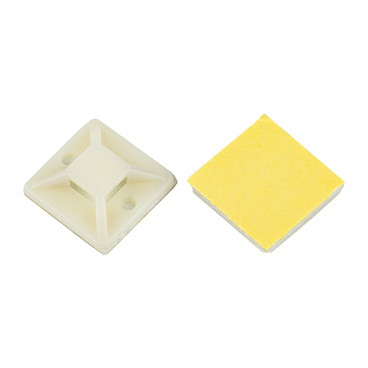 Площадка для крепления стяжек EKF PROxima 25х25 мм самоклеящаяся белая (100 шт.) (plc-25х25)