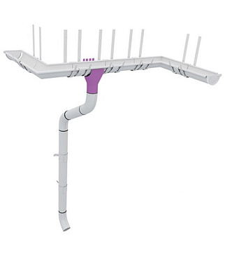 Воронка желоба Grand Line металлическая d125-90 мм красное вино RAL 3005