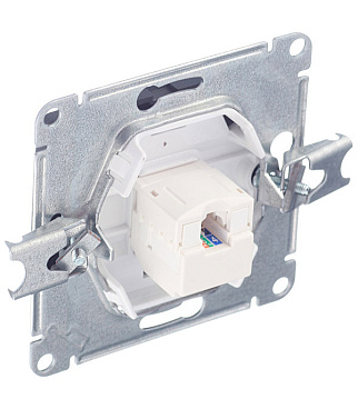 Розетка компьютерная Systeme Electric Glossa встраиваемая антрацит RJ45 (GSL000781К)