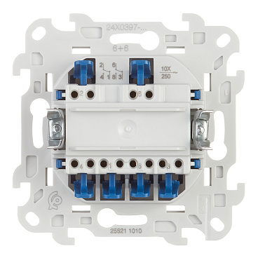 Переключатель Simon 24 Harmonie двухклавишный встраиваемый белый (2410397-030)