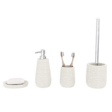 Мыльница для ванной Fora Bricks настольная полирезин бежевая (For-BRK036BE)