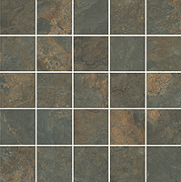 Рамбла Декор коричневый мозаичный MM12132 25х25