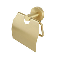 Держатель для туалетной бумаги Zenfort 23586 с крышкой металл золото (102045)