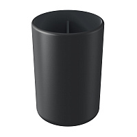 Стакан для ванной Ambient Flux настольный двойной пластик черный графит (AFX037ABSBGR)