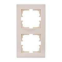 Рамка Lezard Vesna двухместная крем (742-0300-152)