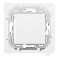 Розетка Legrand Inspiria встраиваемая белая со шторками с крышкой (673740)