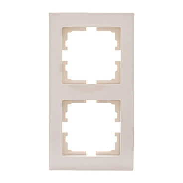 Рамка Lezard Vesna двухместная крем (742-0300-152)