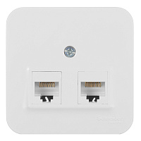 Розетка компьютерная Systeme Electric Blanca накладная белая 2хRJ45 (BLNIA045451)