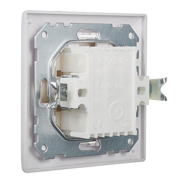 Переключатель Svet одноклавишный встраиваемый белый (SV1001-0016)