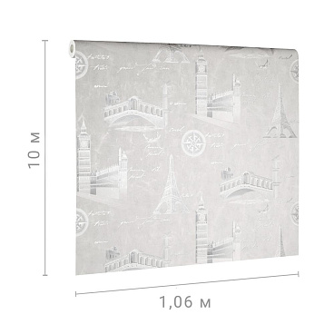 Обои компакт-винил на флизелиновой основе Palitra Life Travel Wall PL72406-41 (1,06х10,05 м)