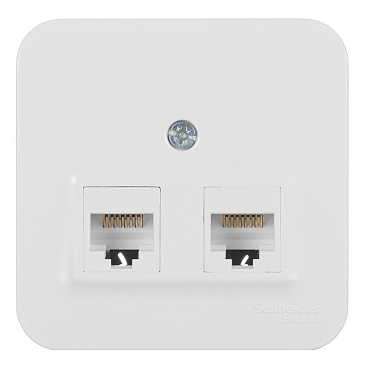 Розетка компьютерная Systeme Electric Blanca накладная белая 2хRJ45 (BLNIA045451)