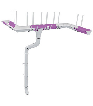 Желоб водосточный Grand Line металлический d125 мм 2,5 м коричневый RAL 8017