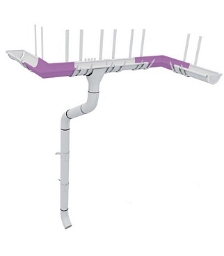 Угол желоба Grand Line металлический внешний d125 мм 90° коричневый RAL 8017