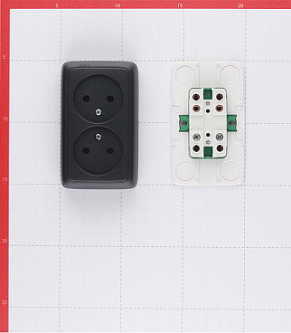 Розетка Hegel Alfa накладная черная (РА16-143-08)