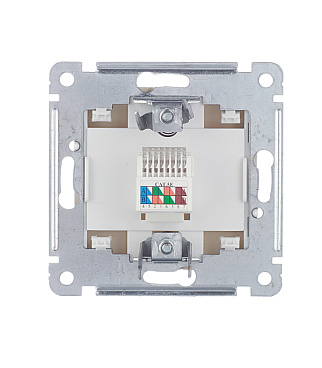 Розетка компьютерная Hegel Master встраиваемая слоновая кость RJ45 (РСК-400-01)