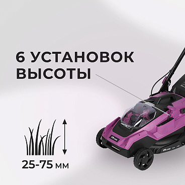 Газонокосилка аккумуляторная КМ АТОМ 36 В 400 мм 4Ач Li-Ion 2 АКБ и ЗУ (CL-184BL/2 KIT)