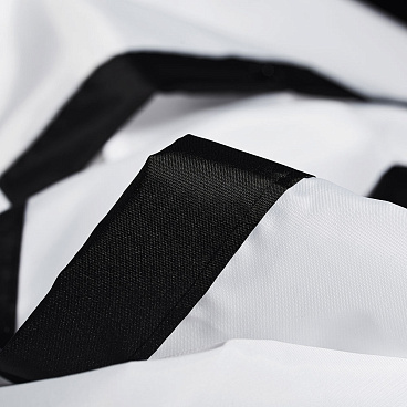 Штора для ванны Wess Outlook 2400х2000 мм полиэстер белая/черная (T685-1)