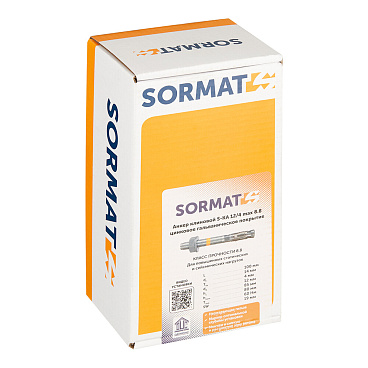 Анкер клиновой Sormat S-KA max для бетона 12х100/4 мм (20 шт.)
