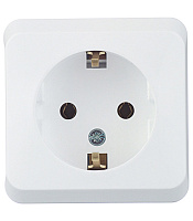 Розетка Systeme Electric Этюд накладная белая (PA16-003B)