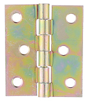 Петля 8016 карточная универсальная неразъемная 50х42 мм цинк желтый