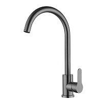 Смеситель для кухни Corsa Deco Creek графит с высоким изливом однорычажный (FKCSMG)