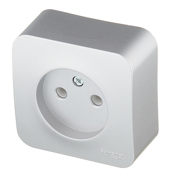 Розетка Systeme Electric Blanca накладная алюминий (BLNRA000113)