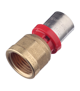 Соединитель прямой Tiemme 16(пресс) х 1/2 ВР(г)