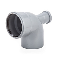 Отвод Lammin d110х50 мм 87,5° пластиковый с выходом d50 мм фронтальный для внутренней канализации (Lm35041050904)