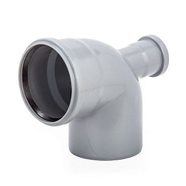 Отвод Lammin d110х50 мм 87,5° пластиковый с выходом d50 мм фронтальный для внутренней канализации (Lm35041050904)