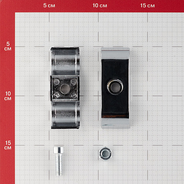 Соединитель труба-панель к системе Joker d25 мм хром