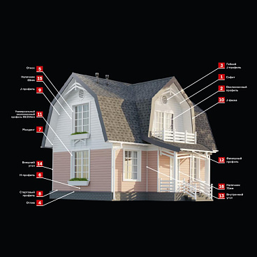 J-профиль Docke 3000 мм киви