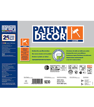 Обои под покраску виниловые на флизелиновой основе фактурные антивандальные Marburg Laser 9230 (1,06х25 м) плотность 175 г/кв.м