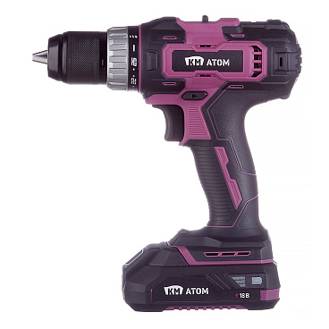 Дрель-шуруповерт аккумуляторная КМ АТОМ 18 В 2 Ач Li-Ion 2 АКБ и ЗУ (CD-181/2 KIT)