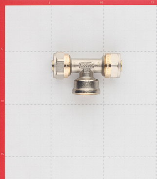 Тройник 16 обж(ц) х 1/2 ВР(г) х 16 обж(ц)