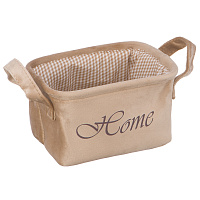 Корзина для хранения Велюр 210х160х120 мм бежевая