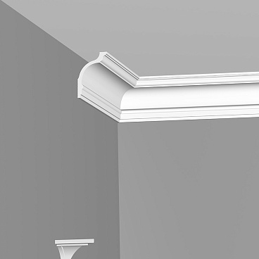 Плинтус потолочный из пенополистирола 80х120х2000 мм под натяжной потолок с возможностью светодиодной подсветки Плинтэкс Q80/120