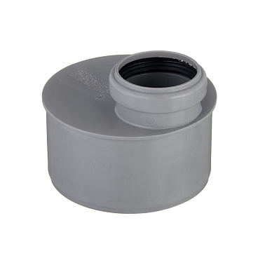 Переходник Ostendorf HTRК d110х50 мм пластиковый эксцентрический короткий для внутренней канализации (115725)