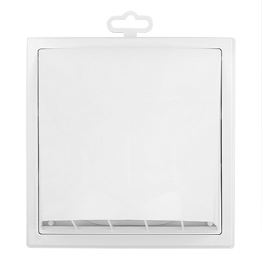 Выход вентиляционный настенный Era с обратным клапаном и с фланцем пластиковый 190х190 мм d150/160 мм